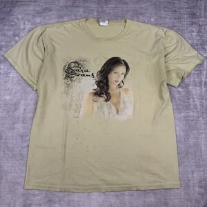 Sarah Evans Shirt Mens Large Yellow 2008 The Greatest Cities Tour‎ Music Band